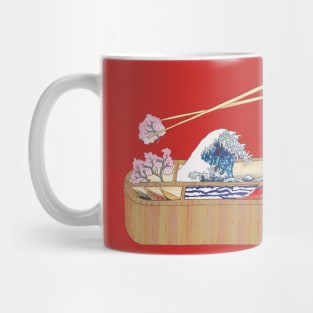 Bento Box Hokusai Style Mug